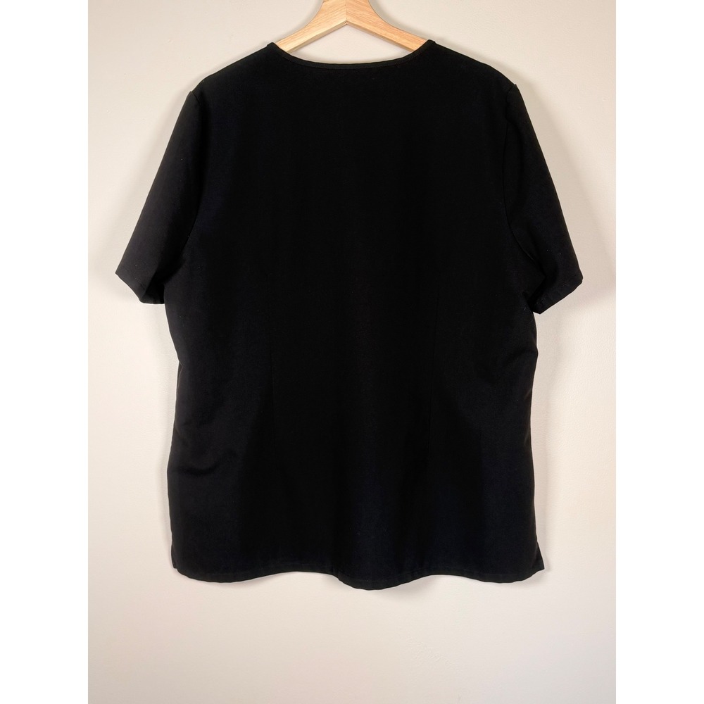 FIGS Technical Collection Black V-Neck Scrub Top XXL FW1100 Short Sleeve - Picture 2 of 7